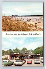 Myrtle Beach SC-South Carolina, Greetings Beach And Tad, Vintage c1962 Postcard picture