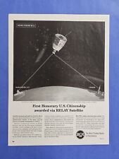 1963 RCA Relay Satellite NASA Space Communications TV Vintage Print Ad picture