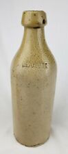 Antique 19thC Dr. Cronk Stoneware Beer Bottle Sarsparilla 12 Sided Paneled 1850s picture