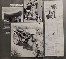 1975 Hodaka Super Rat 100 Original Motorcycle Pin Up & Specs picture