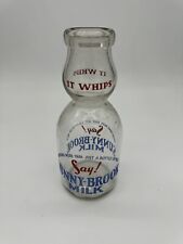 Vtg Sunny-brook Farms Dairy Milk Bottle Pint Chicago Illinois - It Whips Slogan picture