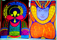 2-Vintage 1967 Postcards Big Brother & Janis Joplin Moby Grape Grateful Dead NM picture