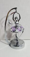 Crystal Delight Austrian Crystal Ballerina Figurine Chrome Plated picture