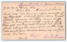 1886 Receipt of Telegraph Greenville Michigan MI Elyria Ohio OH Postal Card picture