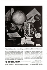 1957 Print Ad Paillard Bolex 8mm Movie Camera World Traveler Swiss Craftsmanship picture
