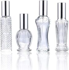 Vintage Refillable Perfume Bottles Glass Empty Spray Wedding Gift Decor Set of 4 picture