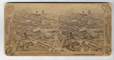 Stereoview Johnstown Calamity Flood 1889 Misprint name Johntown Medals Prizes picture