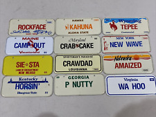 Lot of 12 US Cereal Box 1989 Mini License Plates Vintage Tags A3 picture
