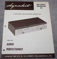 VINTAGE DYNAKIT DYNACO HIGH FIDELITY PREAMPLIFIER PAM-1 ADVERTISING BROCHURE picture