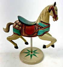 Antique Hand-Painted Wooden Table Top Carousel Horse picture
