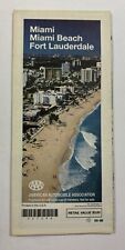 1995-1996 AAA MIAMI / FT. LAUDERDALE, FL VACATION TRAVEL ROAD MAP ~ AUTO CLUB picture