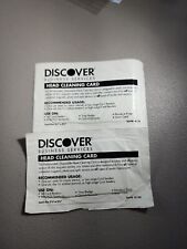 Set Of 2 Discover Business Services Head Cleaning Card Reader Dirt Remover 2002 picture