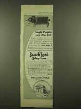 1912 Bausch and Lomb Model B Balopticon Ad picture