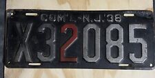Vintage 1938 New Jersey Commercial License Plate - Antique picture