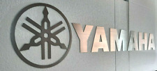 Yamaha Brushed Aluminum Garage Sign Letter Set And Logo 5 Feet Wide picture