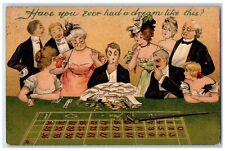 c1910's Man Dreaming Gambling Craps Cleveland Ohio OH Posted Antique Postcard picture