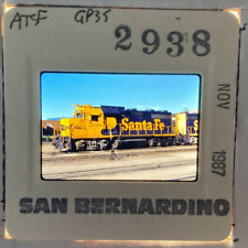 Vintage Train Slide Santa Fe GP35 2938 San Bernardino California Kodak 1987 picture