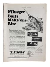 Vintage 1927 Print Ad Pflueger Bait Fishing Tackle Old Rare Look picture