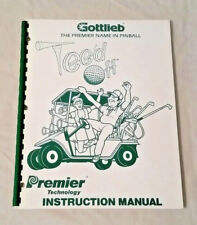 Gottlieb Premier Tee'd Off Pinball Machine Original Manual & Schematics NOS picture