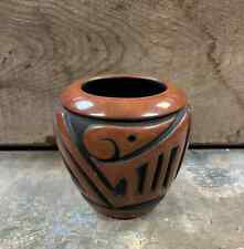 Carol Grace Loretto Hand Coiled/Burnished Pottery Eagle Vase Jemez Pueblo Signed picture