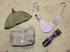 WWI GERMAN M1907 M1915 FIELD GEAR, BAYO FROG, NECK STOCK, GAS CARRY BAG LOT picture