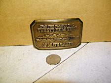 Vintage The Famous Twenty Mule Team of Death Valley Brass Belt Buckle Limited picture
