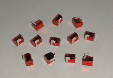 Santa Mailbox Mini Ornaments Red with White Snow Flag, Plastic 15mm 5/8