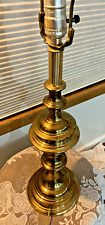 Vintage Stiffel Brass Table Lamp 29”  MCM two toned brass heavy solid picture