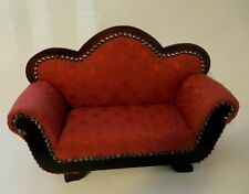Vintage Dayton Hudson Victorian Upholstered Doll Couch Sofa picture