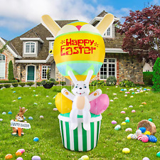 9FT Easter Inflatable Outdoor Decorations Bun Eggs Decor Blow up Yard Decoration picture