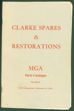 Vinage 1982 Clarke Spares & Restorations MGA Parts Catalog 9th Edition 2nd Print picture