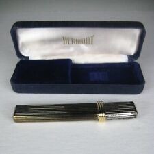 Dermont Antique Lighter Working Tower Silverplate Ribbed Art Deco Women Case  picture
