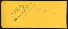 Marc Platt d2014 & Frank McHugh d1981 signed 2x5 autograph on 1-5-47 at Biltmore picture