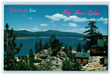 c1960s San Bernardino Mts. Greetings from Big Bear Lake California CA Postcard picture