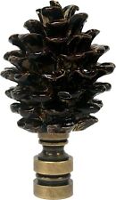 Lamp Finial-PINECONE-Highly detailed resin casting, Aged Brass base picture