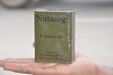 Vintage Nutmeg Ad Litho Unique Shape Green Tin Box,California picture