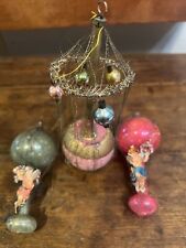 3 Antique Wire Wrapped Victorian Balloon Ornaments Germany? picture