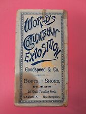 1893 Goodspeed & Co Boots & Shoes Laconia N.H. Worlds Columbian Exposition picture