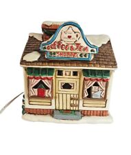 LEFTON 1989 “COFFEE And Tea SHOPPE” Hand Painted Light up Christmas Store picture