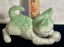Vintage Japan Handpainted Ceramic Porcelain Cat Kitten Yarn Ball Figurine MIJ picture