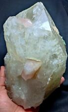 Huge size Smoky Quartz Combine with two Pink Kunzite Crystals & Green Tourmaline picture