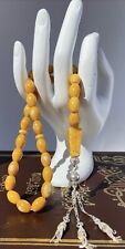 Eggyolk Natural Antique Amber Tesbih, Prayer Beads, Rosary picture