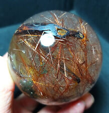 478G Natural Transparent brown Tourmaline Rutilated Crystal Quartz Ball  WD656 picture