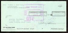Howard Keel d2004 signed check auto American Actor as Clayton Farlow on Dallas picture