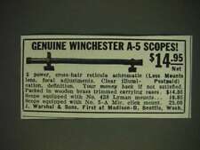 1936 J. Warshal & Sons Winchester A-5 Rifle Scope Ad picture