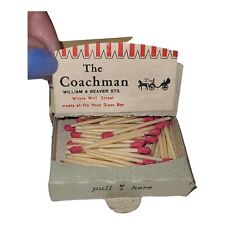 Vintage The Coachman Restaurant New York City Pull Here Matchbox With Matches picture