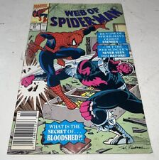Web of Spider-Man #81 Newsstand (Marvel Comics, October 1991) Bloodshed App. VF picture