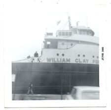 MI Michigan Soo Locks Great Lakes Steamship William Clay Vintage Snapshot Photo picture