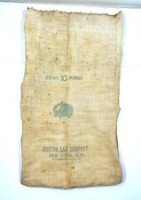 Vintage Original Morton Salt 10 Pound Cloth Sack New York, NY, 7-AM-52 picture