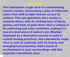 Natural Labradorite Slab: A Stunning High Flash Raw Rough Slice Specimen picture